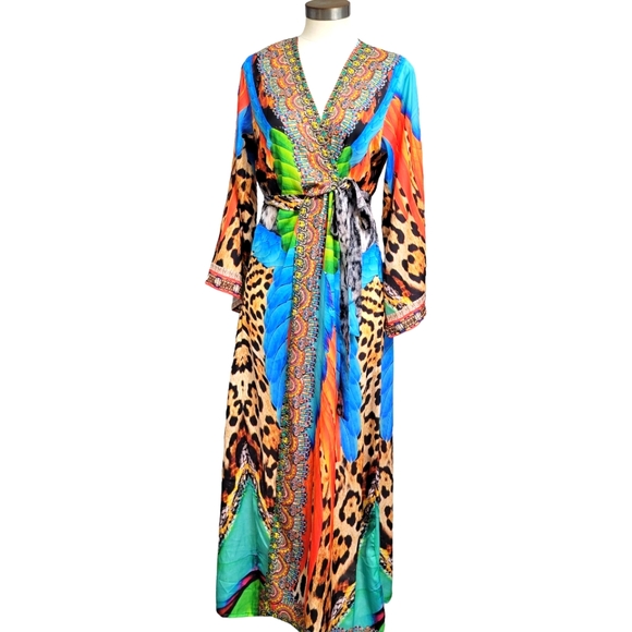 Ranee's long Sleeve Print Robe Size OS in Excellent Condition - Picture 3 of 13